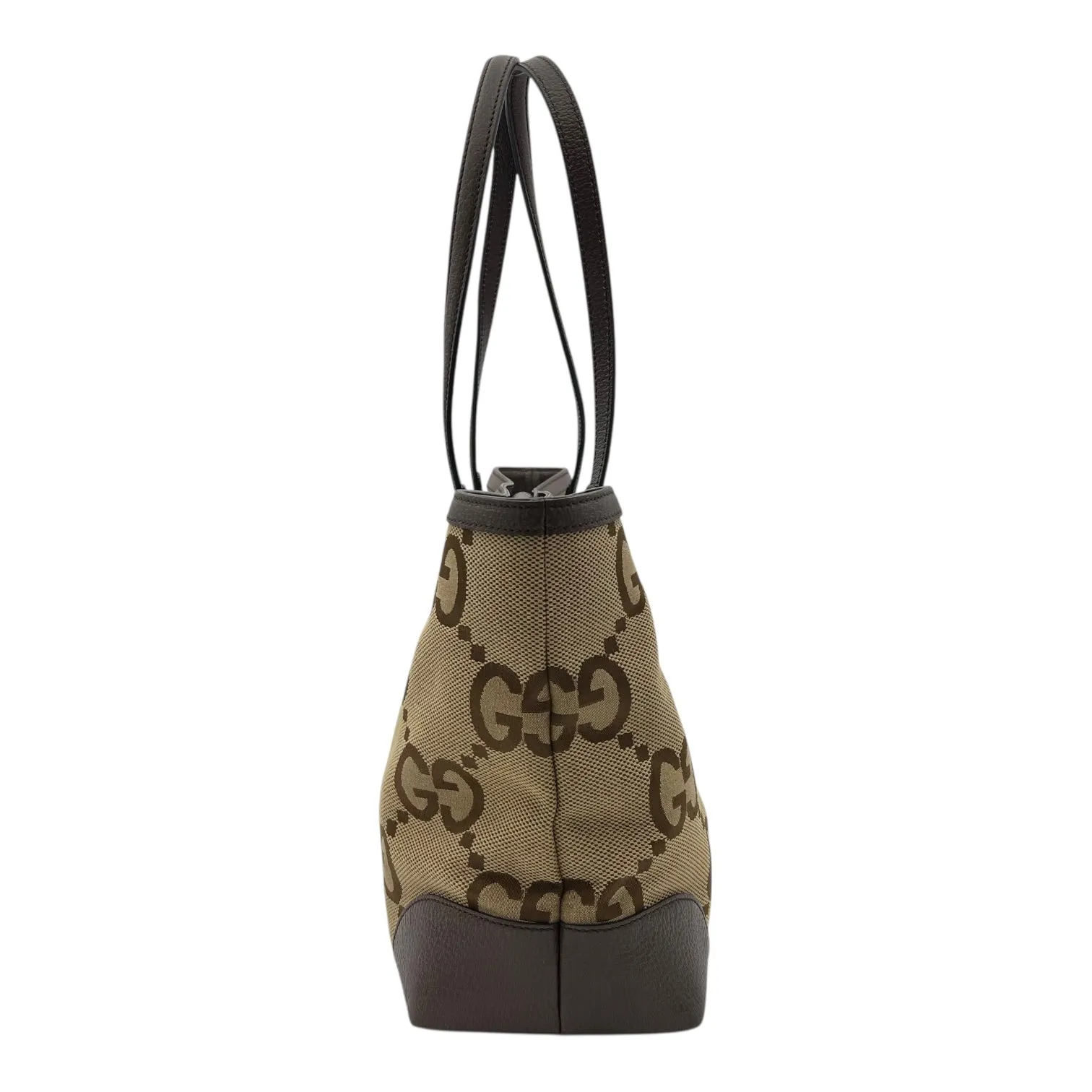 Ophidia Tote Bag Brown in Canvas, Gold hardware