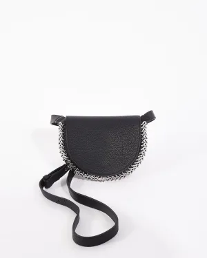 Paco Rabanne Black Leather Chain Link Mini Crossbody Bag