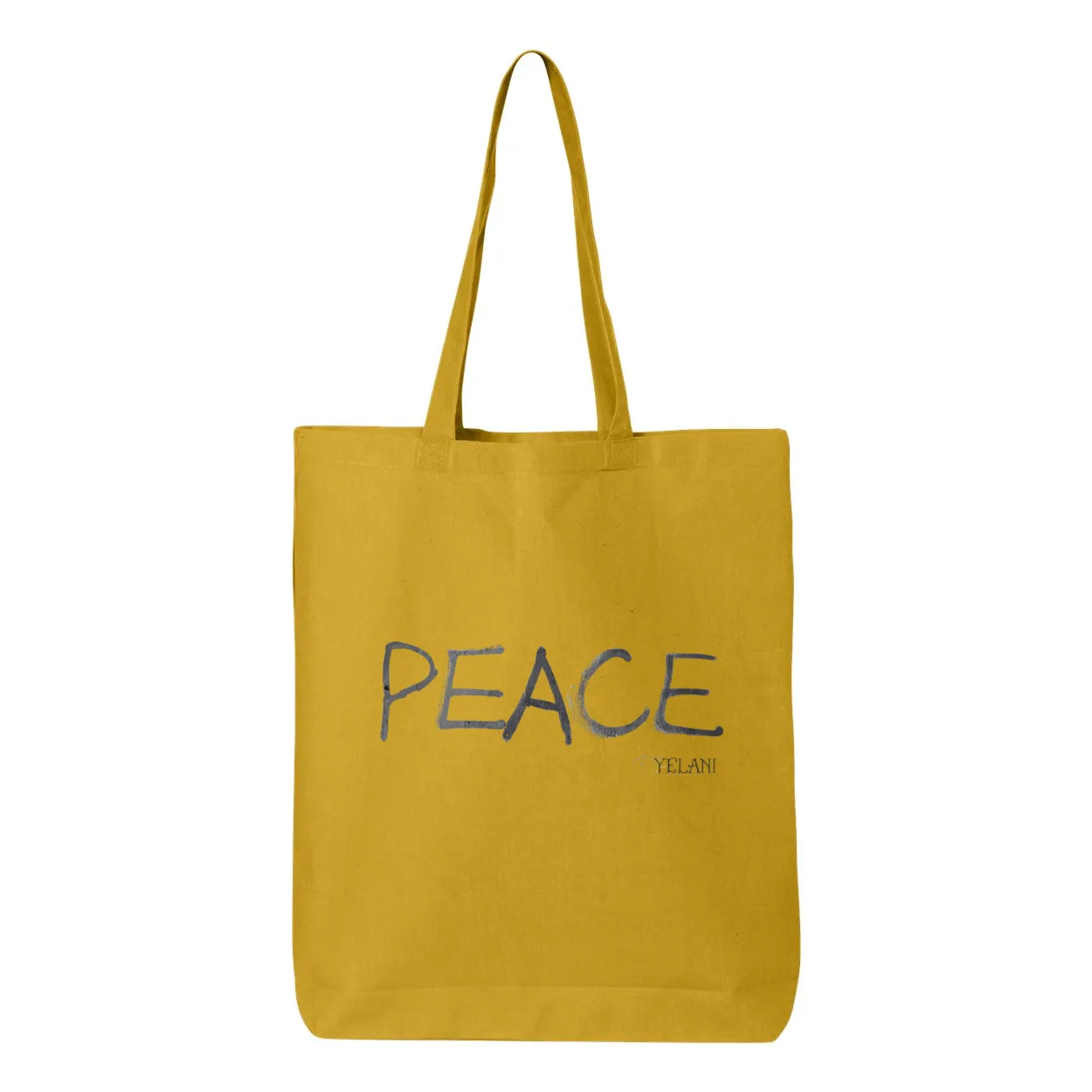 PEACE Gusseted Tote – Colorful Peace Message in 100% Cotton