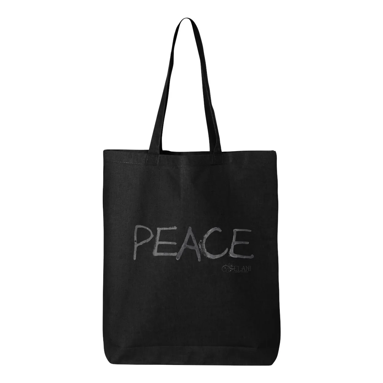 PEACE Gusseted Tote – Colorful Peace Message in 100% Cotton