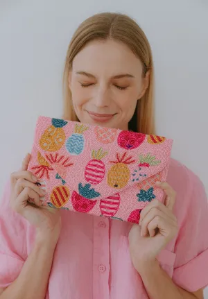 Pineapples Medley Beaded Crossbody