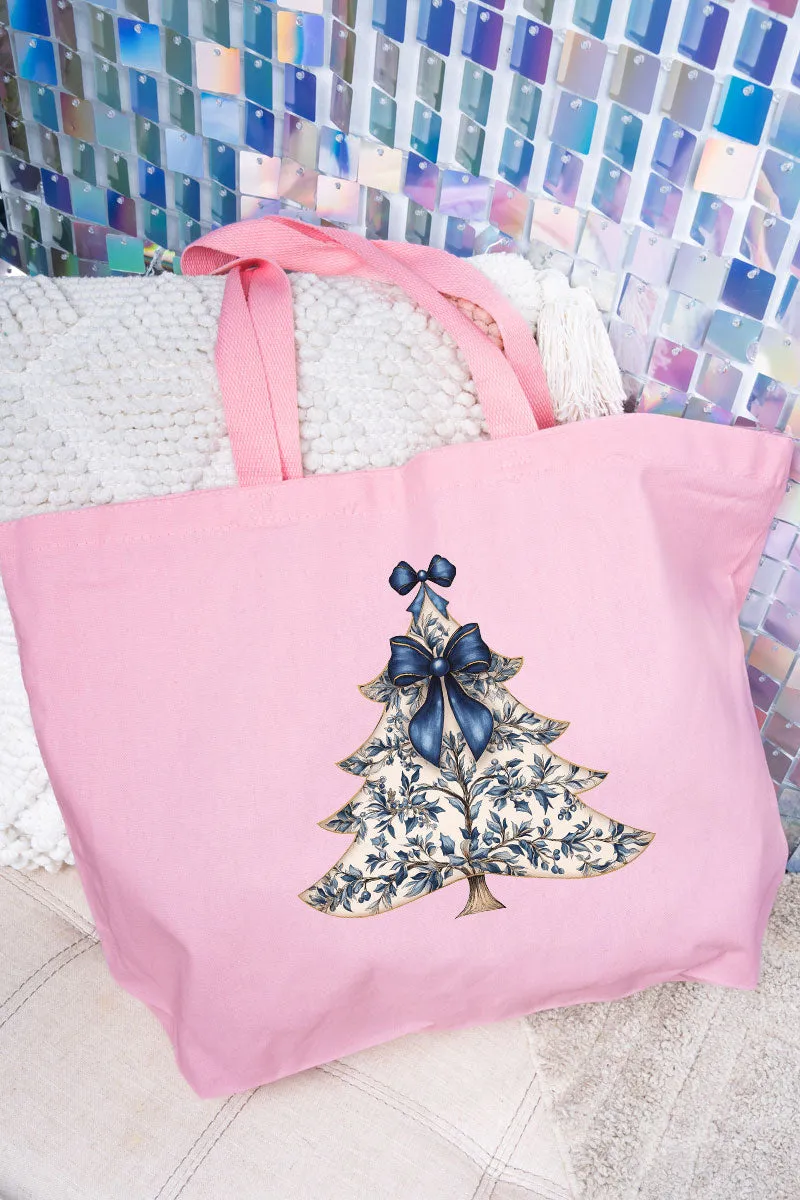 Porcelain Petals Tree Canvas Jumbo Tote