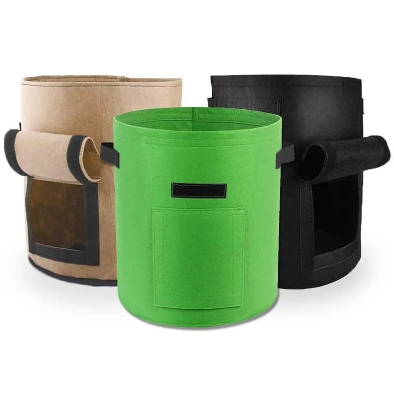 Potato Grow Bags 3PCS 3Colours 10 Gallon Side Window