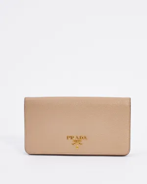 Prada Beige (cammeo) Vitello Daino Leather Wallet on Chain Bag