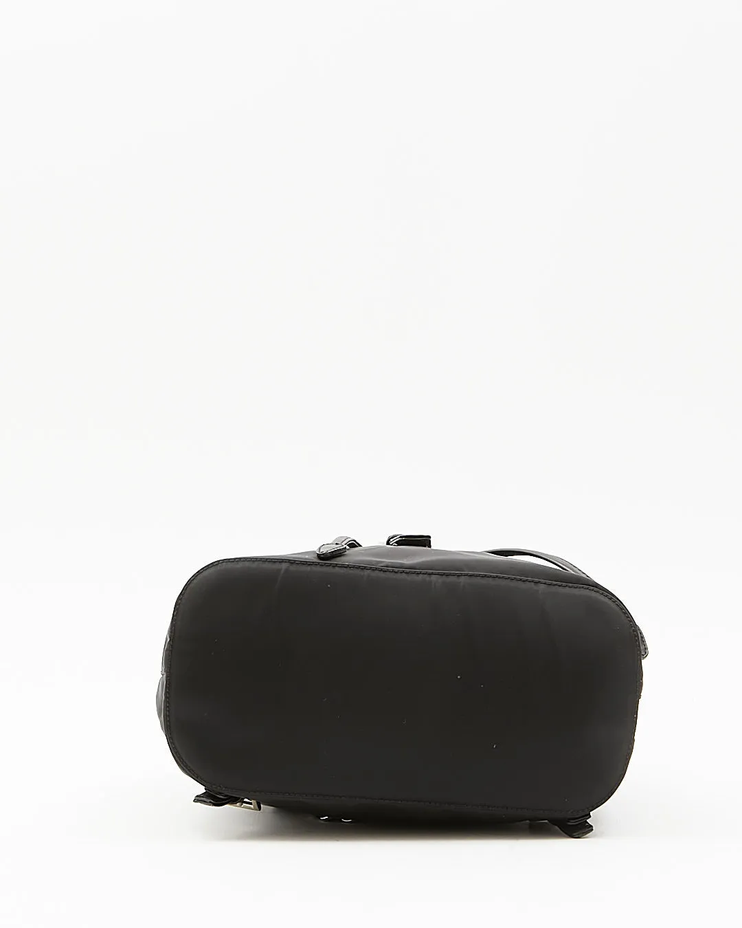 Prada Black Nylon Tessuto Chain Backpack Bag