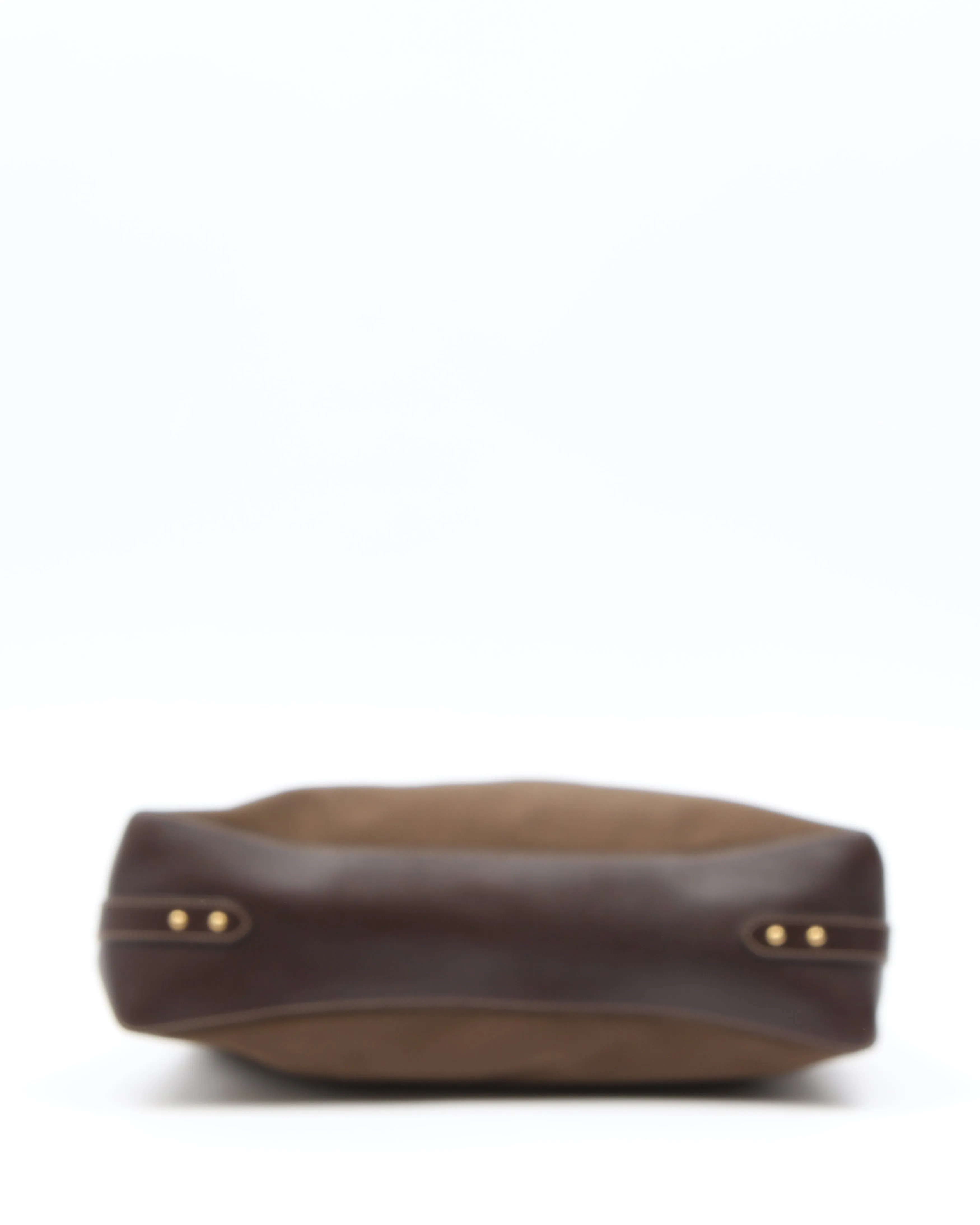Prada Brown Canvas Canapa Hobo Shoulder Bag