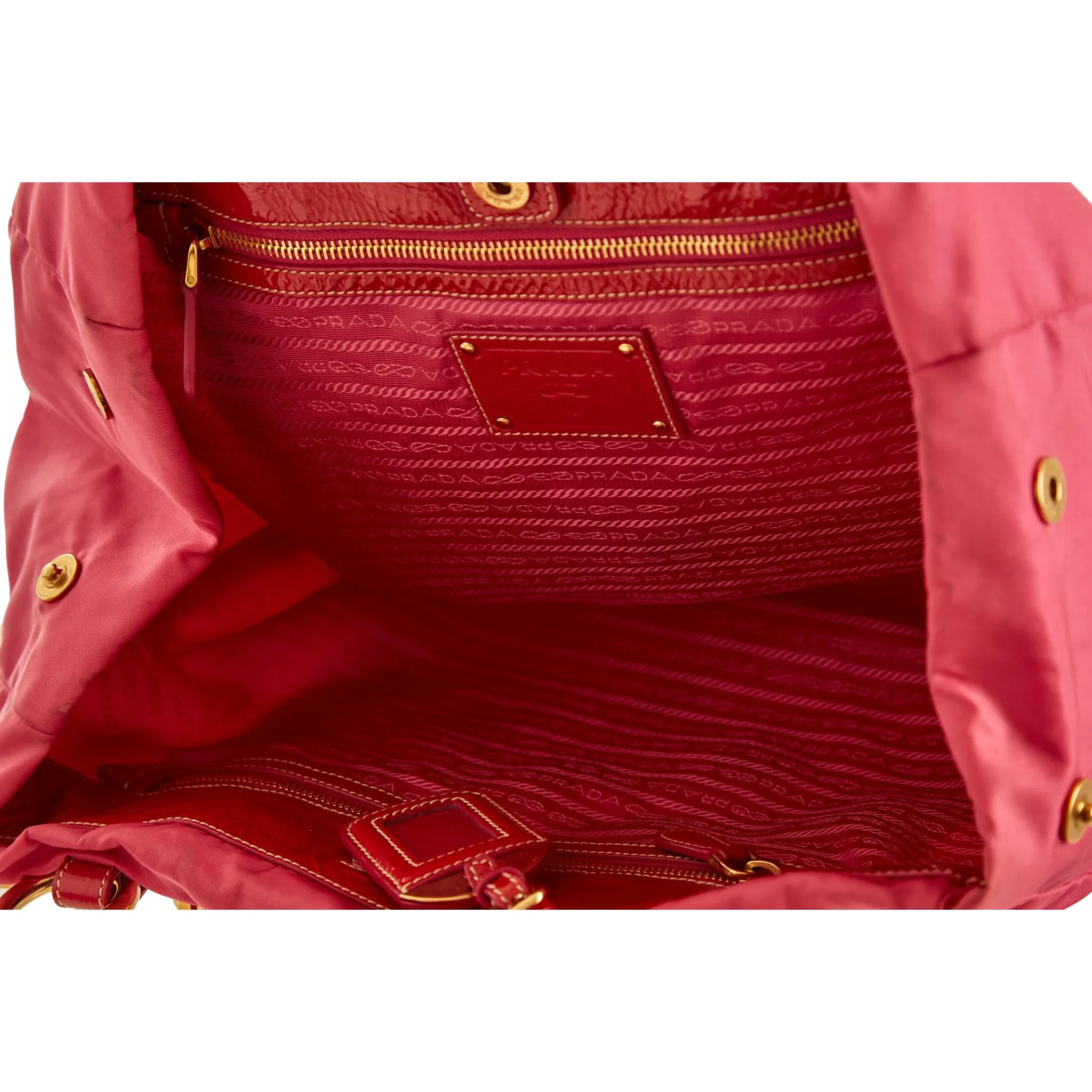 Prada Hot Pink Jeweled Jumbo Shoulder Bag