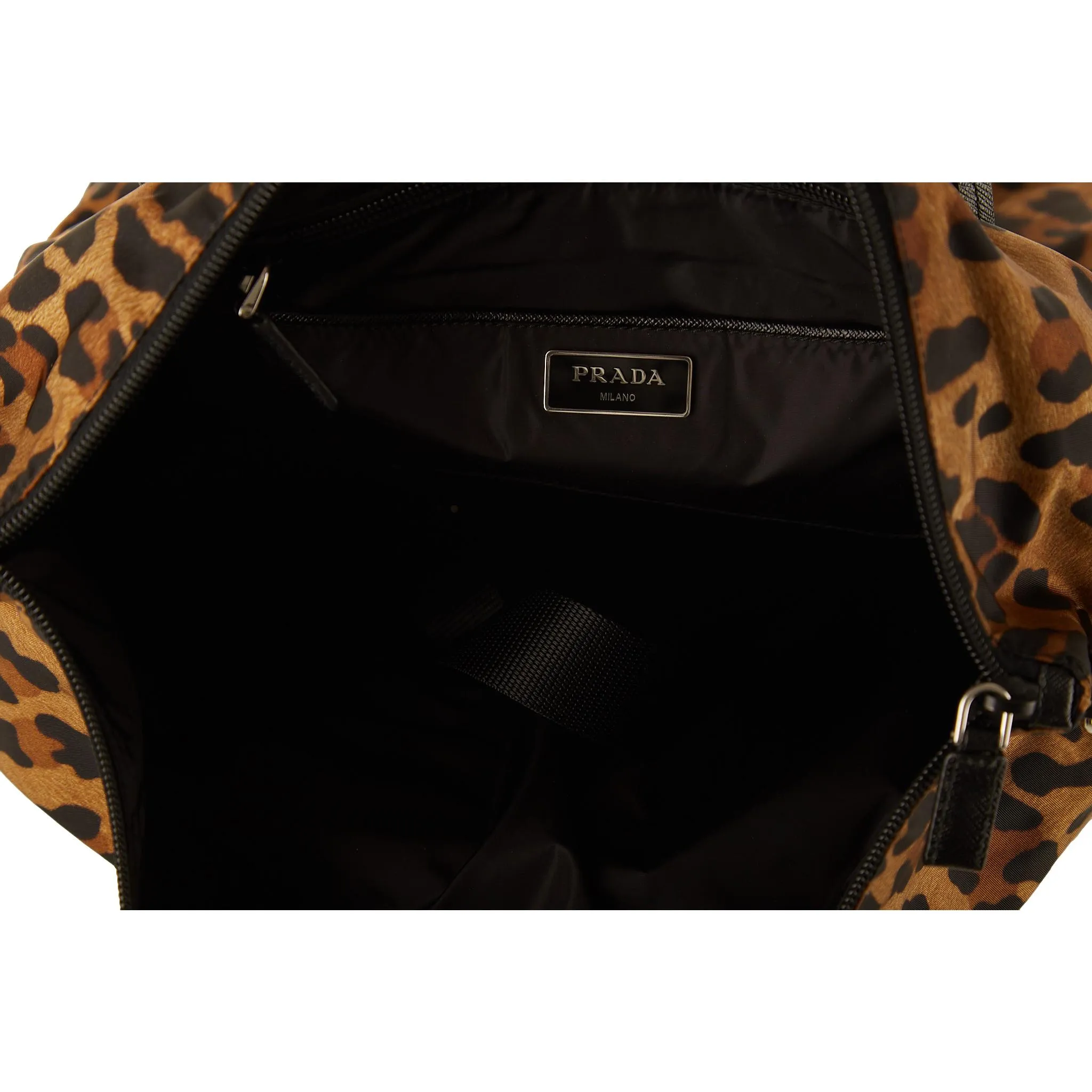 Prada Leopard Print Nylon 2Way Bag