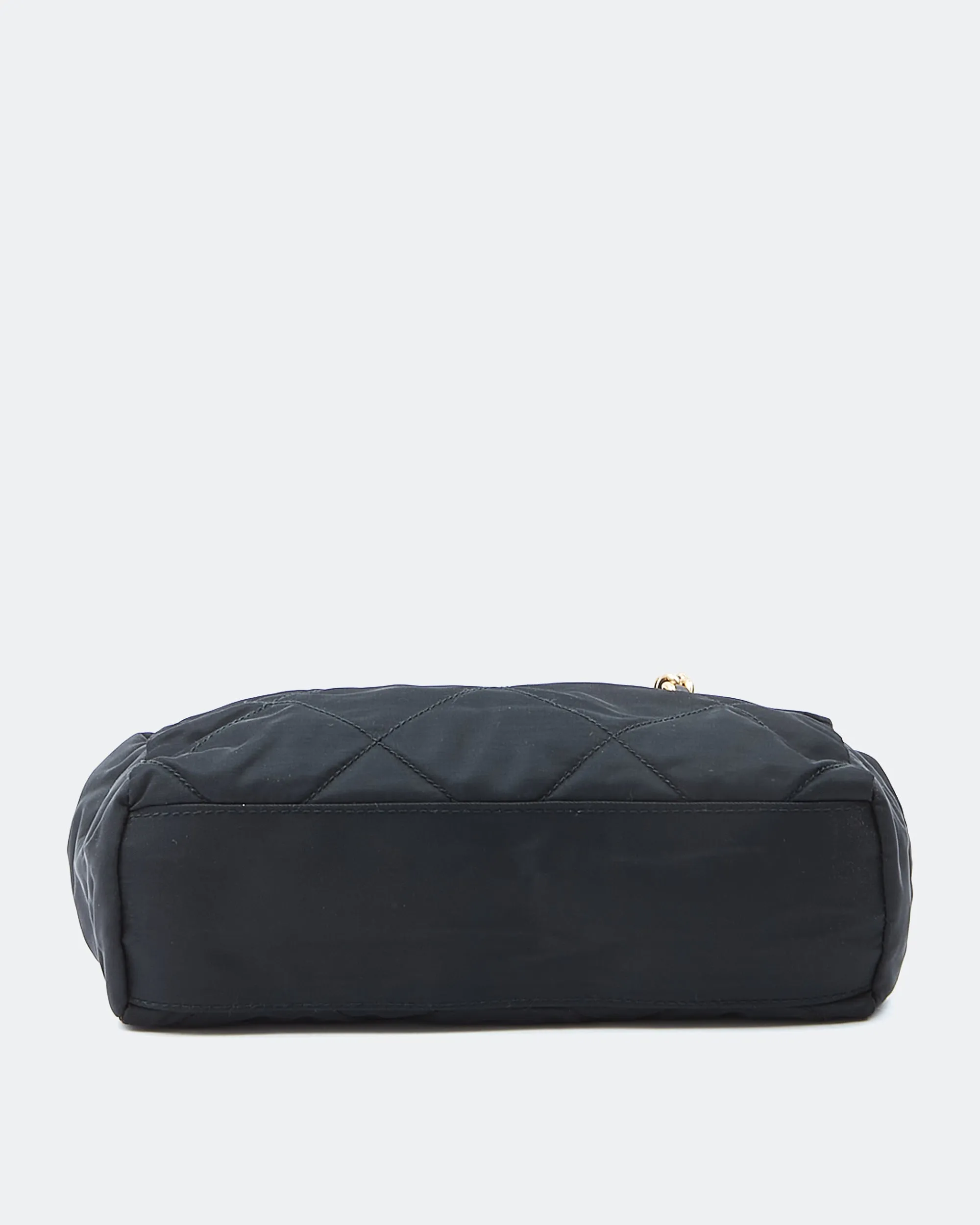 Prada Nylon Black Tessuto Chain Flap Shoulder Bag