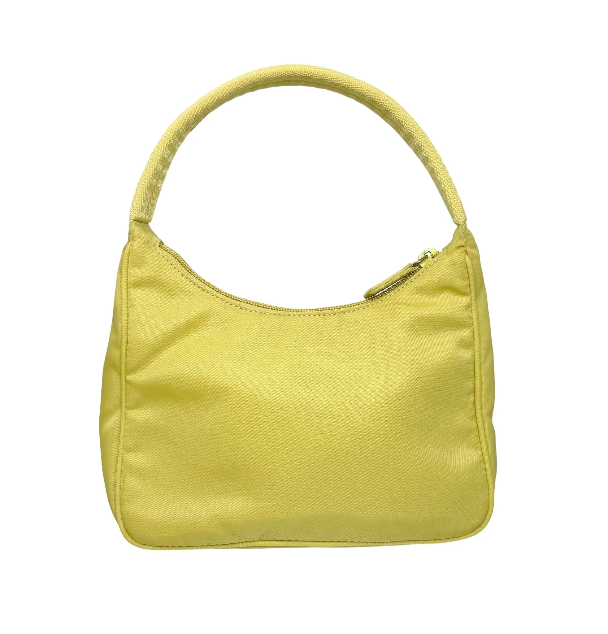 Prada Yellow Nylon Mini Shoulder Bag