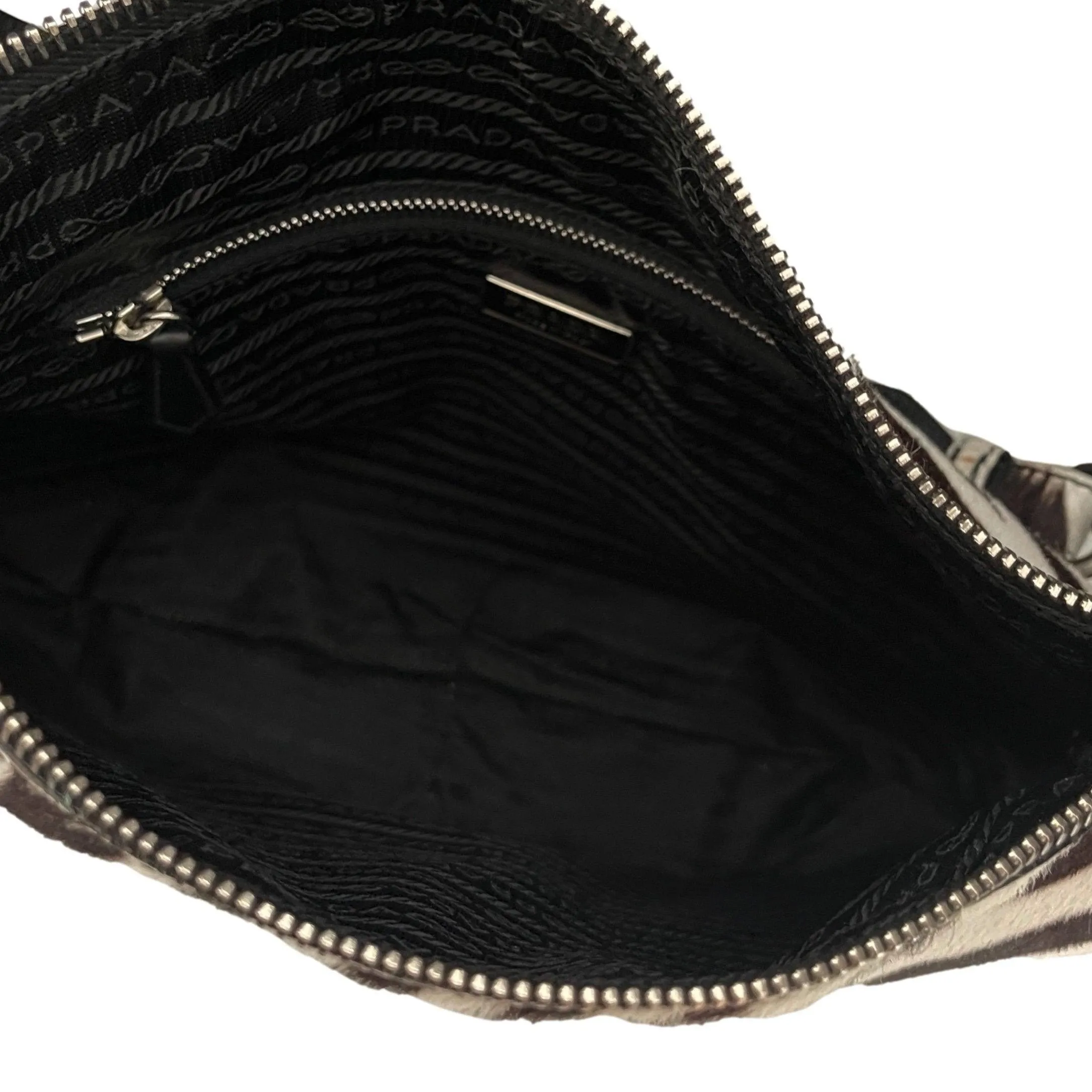 Prada Zebra Logo Shoulder Bag