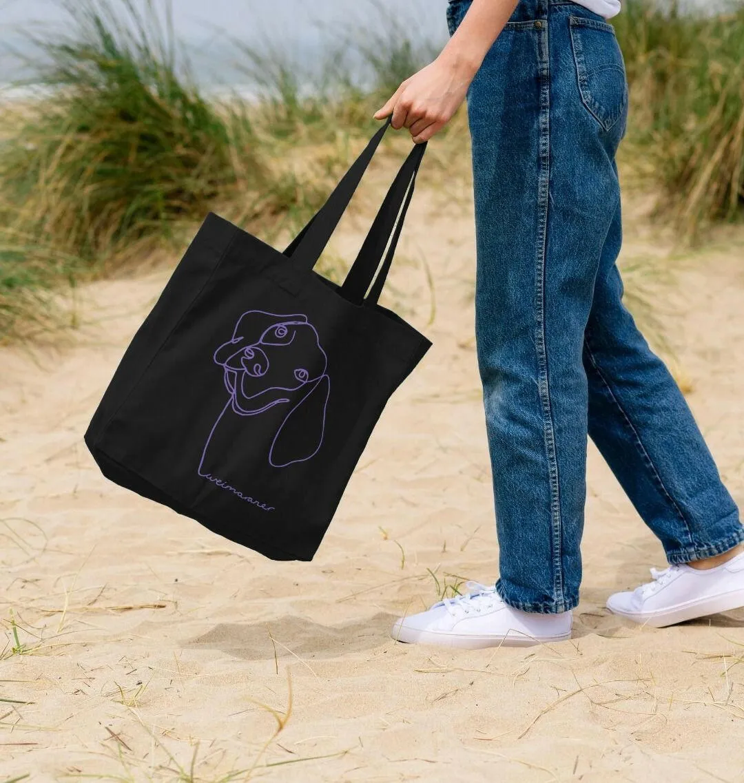 Purple Dog Shopper Tote