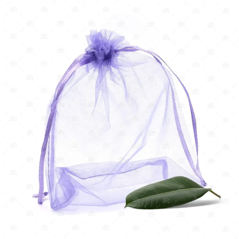 Purple Organza Gift Bag (10 Pack) 15 x 17cm