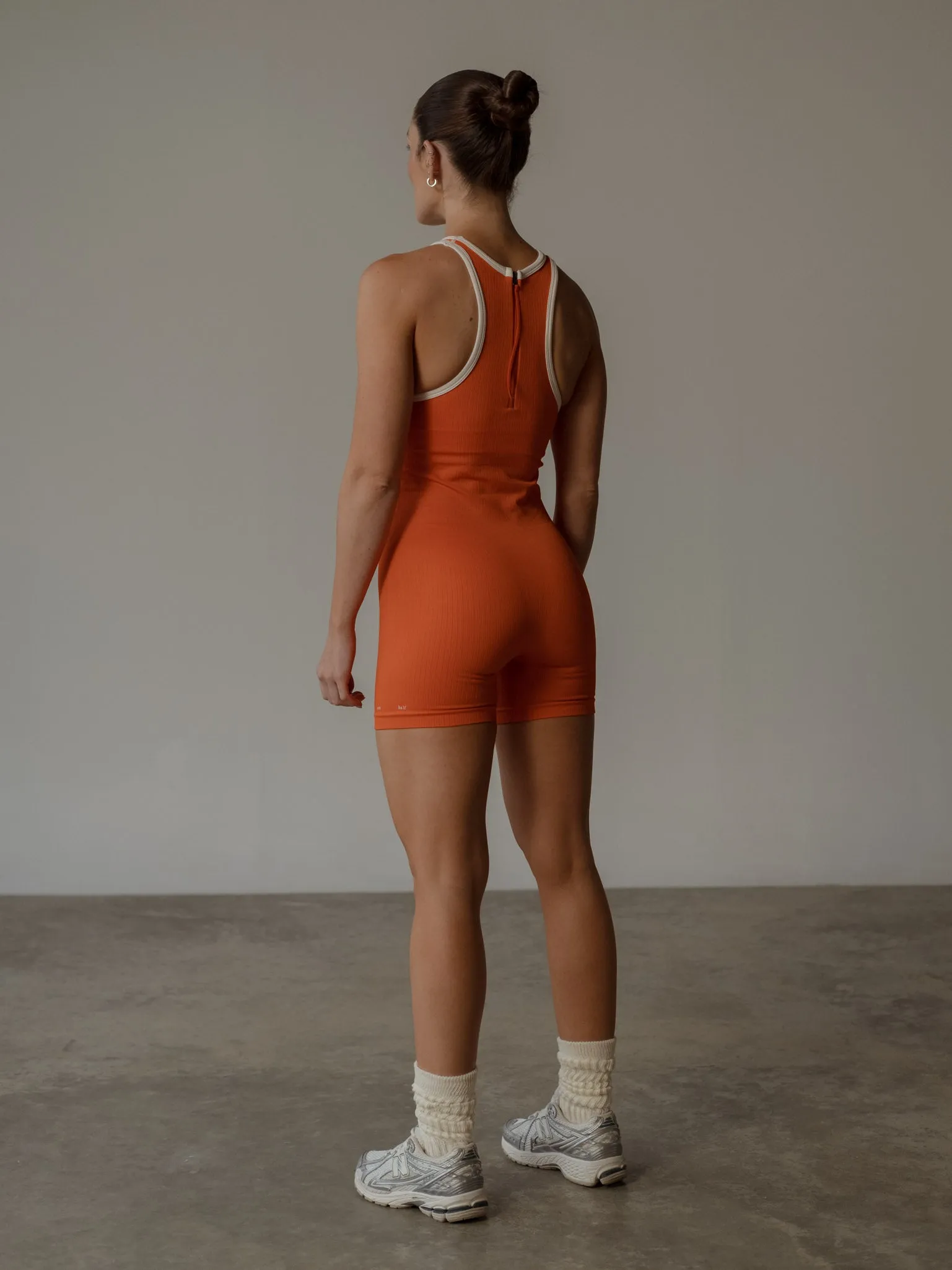 PUSH SEAMLESS UNITARD - BRIGHT ORANGE