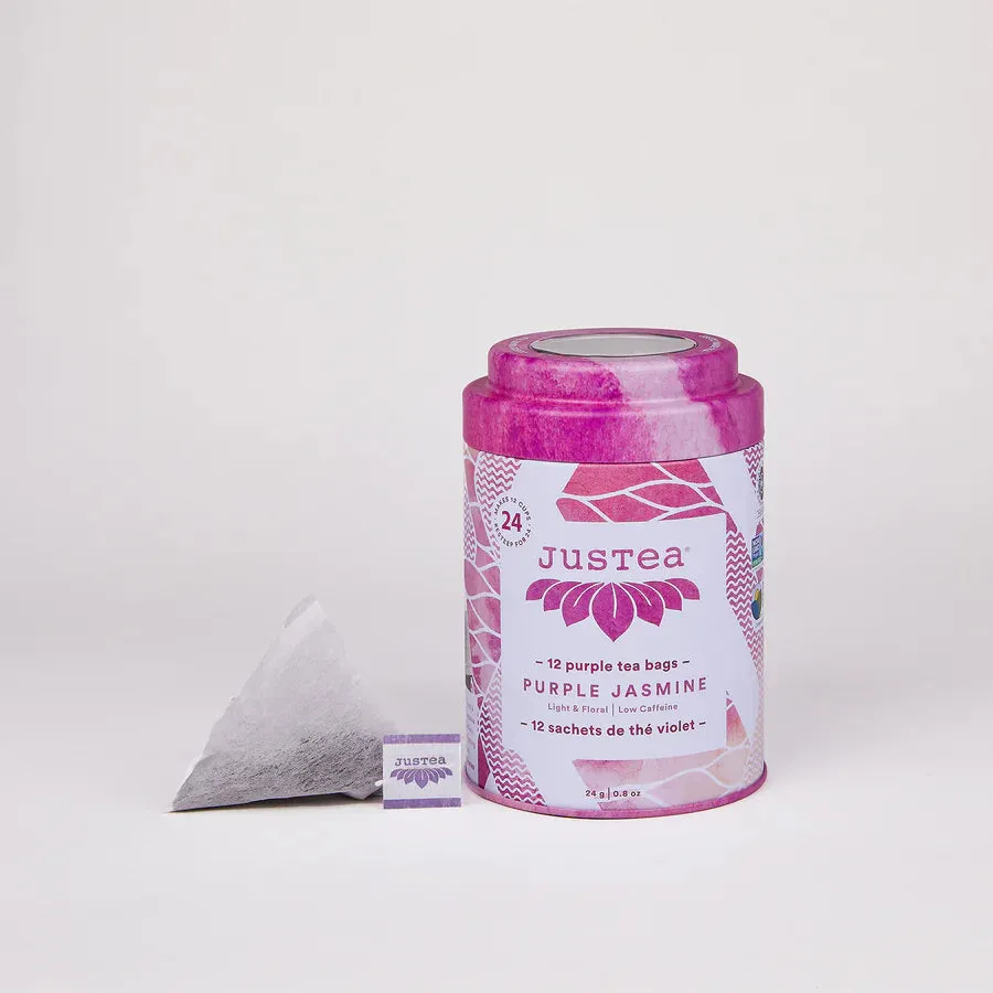 Pyramid Tea Bag Tin Purple Jasmine