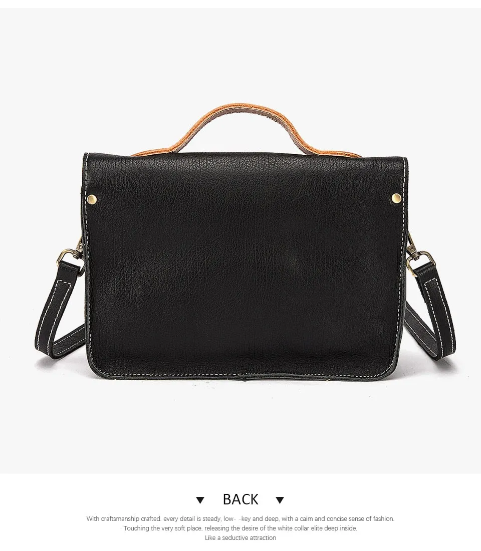 Quality Genuine Leather Women Messenger Over The Shoulder Tote
