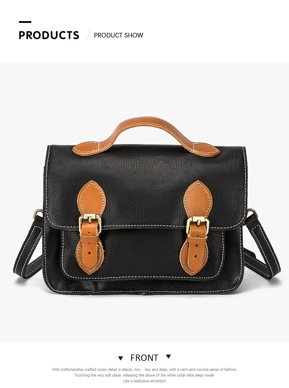 Quality Genuine Leather Women Messenger Over The Shoulder Tote