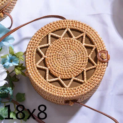 Rattan Round Shoulder Bag