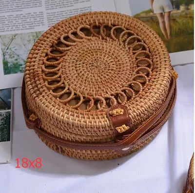 Rattan Round Shoulder Bag