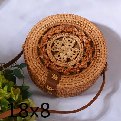 Rattan Round Shoulder Bag