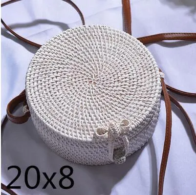Rattan Round Shoulder Bag