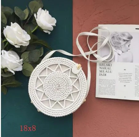 Rattan Round Shoulder Bag