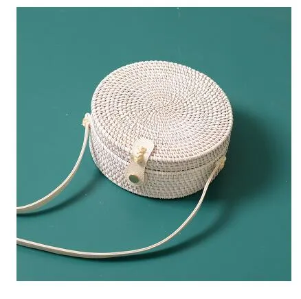 Rattan Round Shoulder Bag