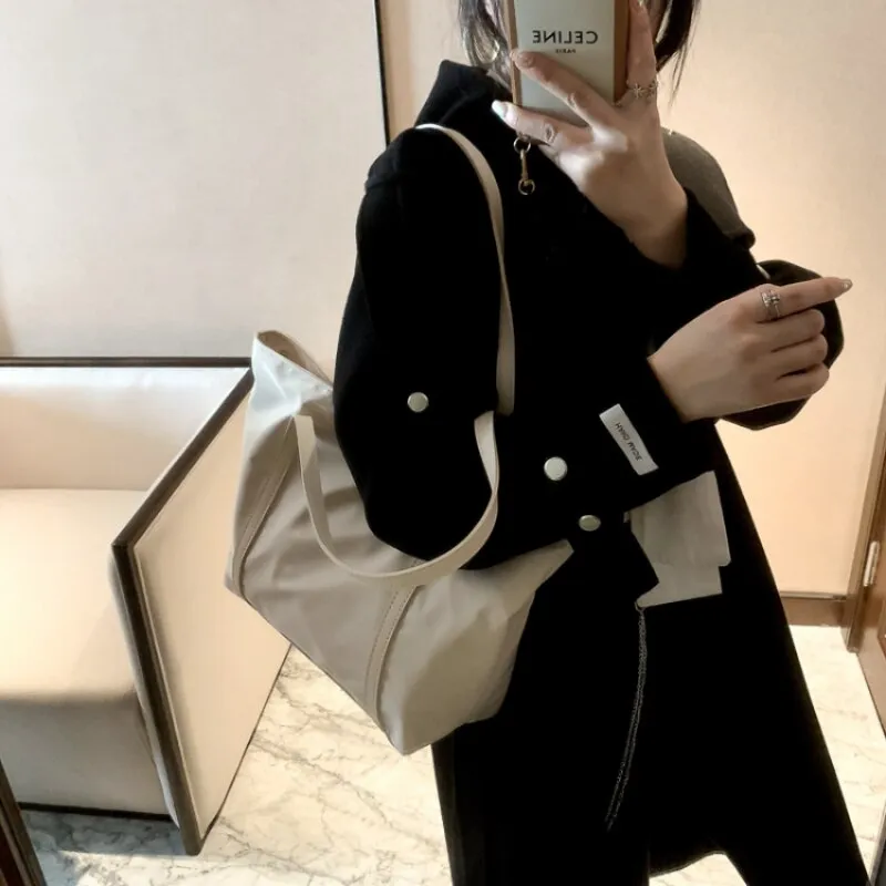 Realaiot Top handle Women Dumpling bag Handbags thick Oxford Shoulder bag Luxury Designer waterproof nylon portabl Tote Bags