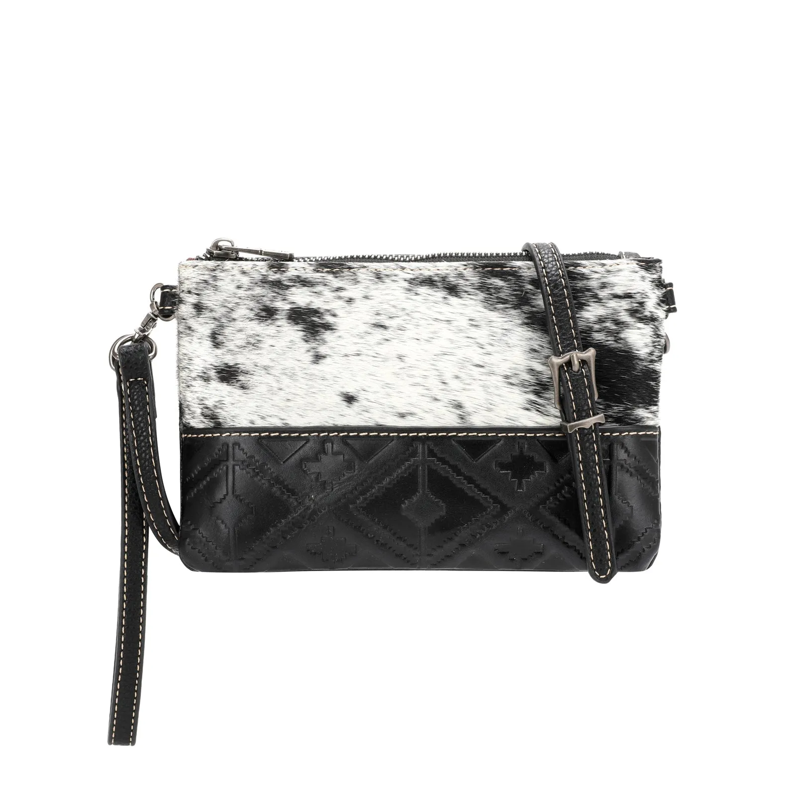 RLH-024 Montana West Hair-On Cowhide Leather Clutch/Crossbody