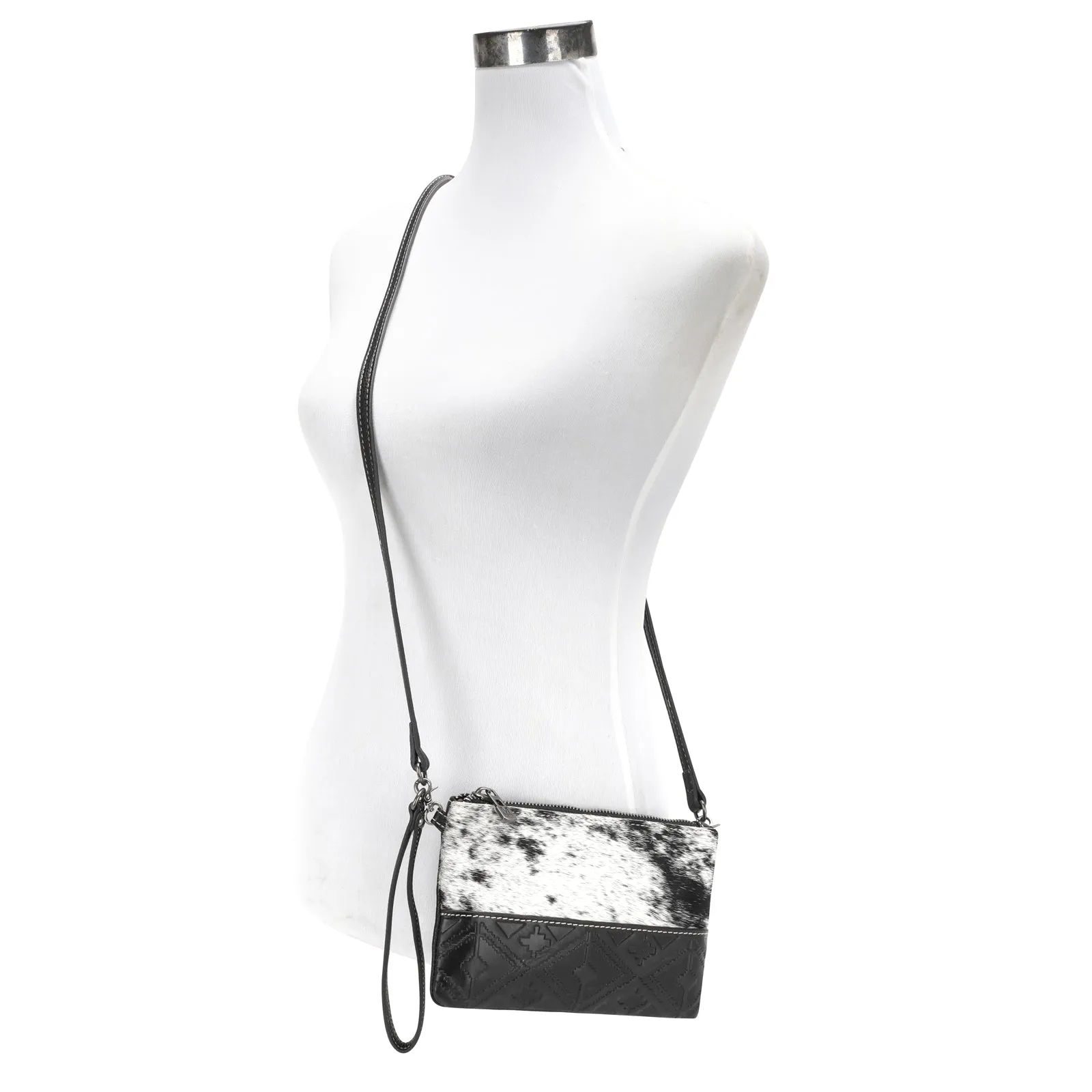 RLH-024 Montana West Hair-On Cowhide Leather Clutch/Crossbody