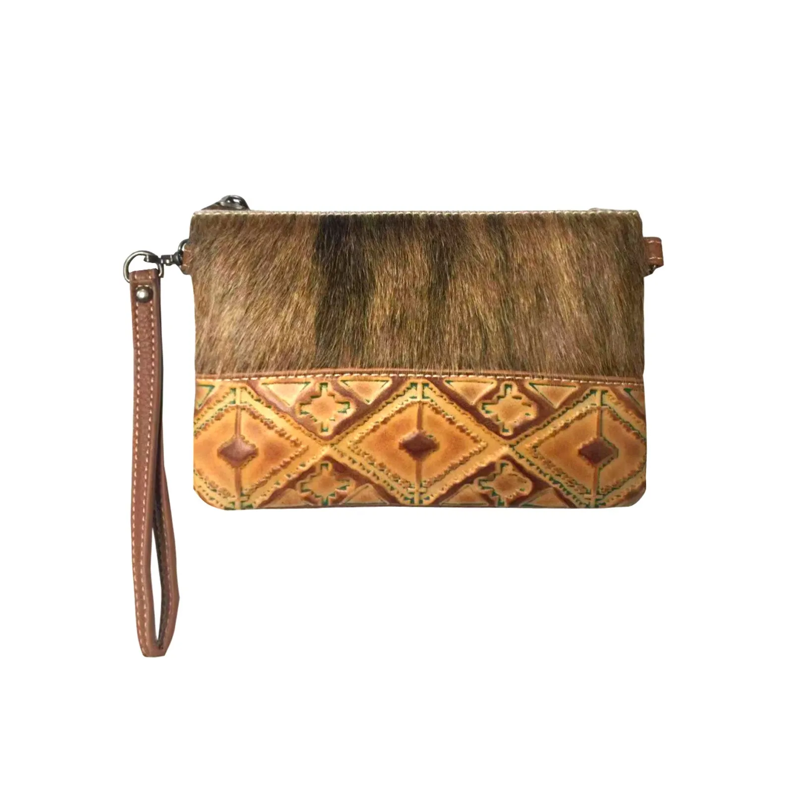 RLH-024 Montana West Hair-On Cowhide Leather Clutch/Crossbody