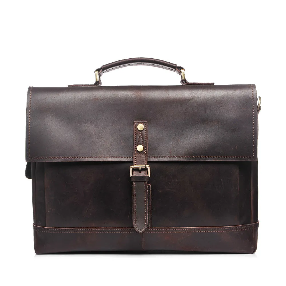 ROCKCOW Mens New Genuine Leather Messenger Bag Business Briefcase Crossbody Bag YD8047