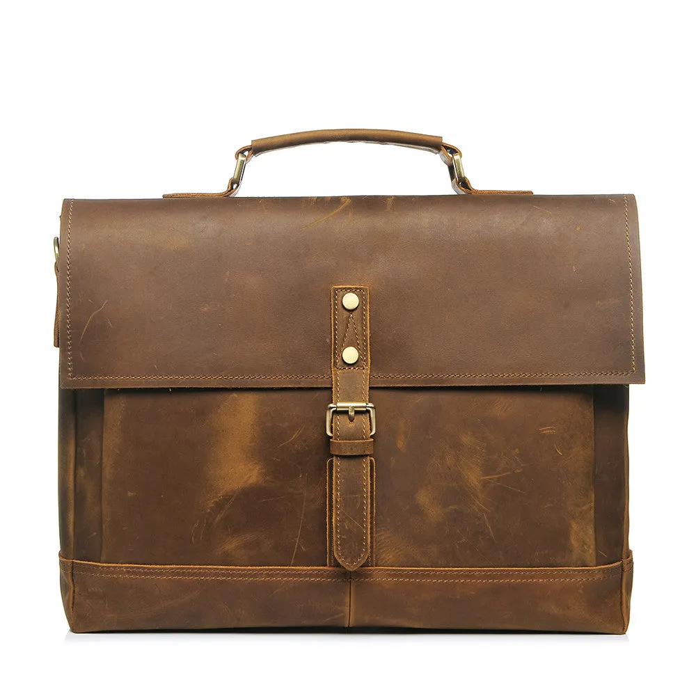 ROCKCOW Mens New Genuine Leather Messenger Bag Business Briefcase Crossbody Bag YD8047