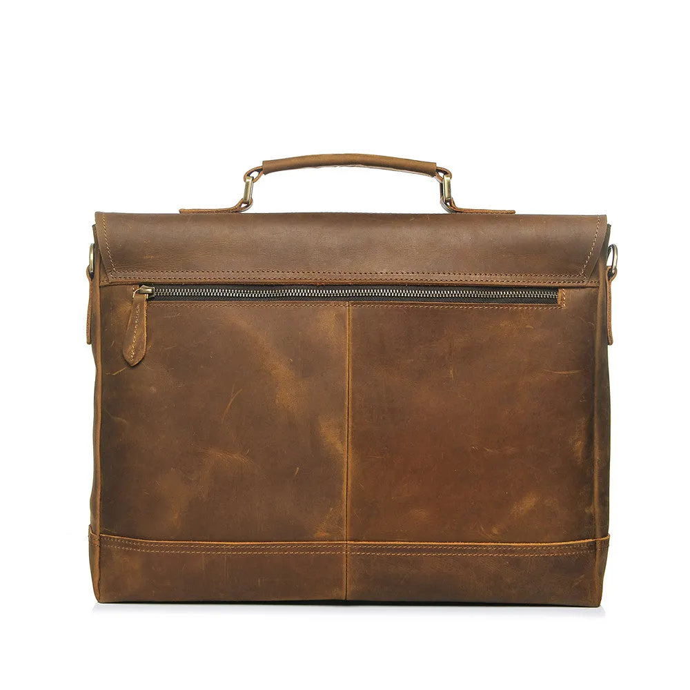 ROCKCOW Mens New Genuine Leather Messenger Bag Business Briefcase Crossbody Bag YD8047