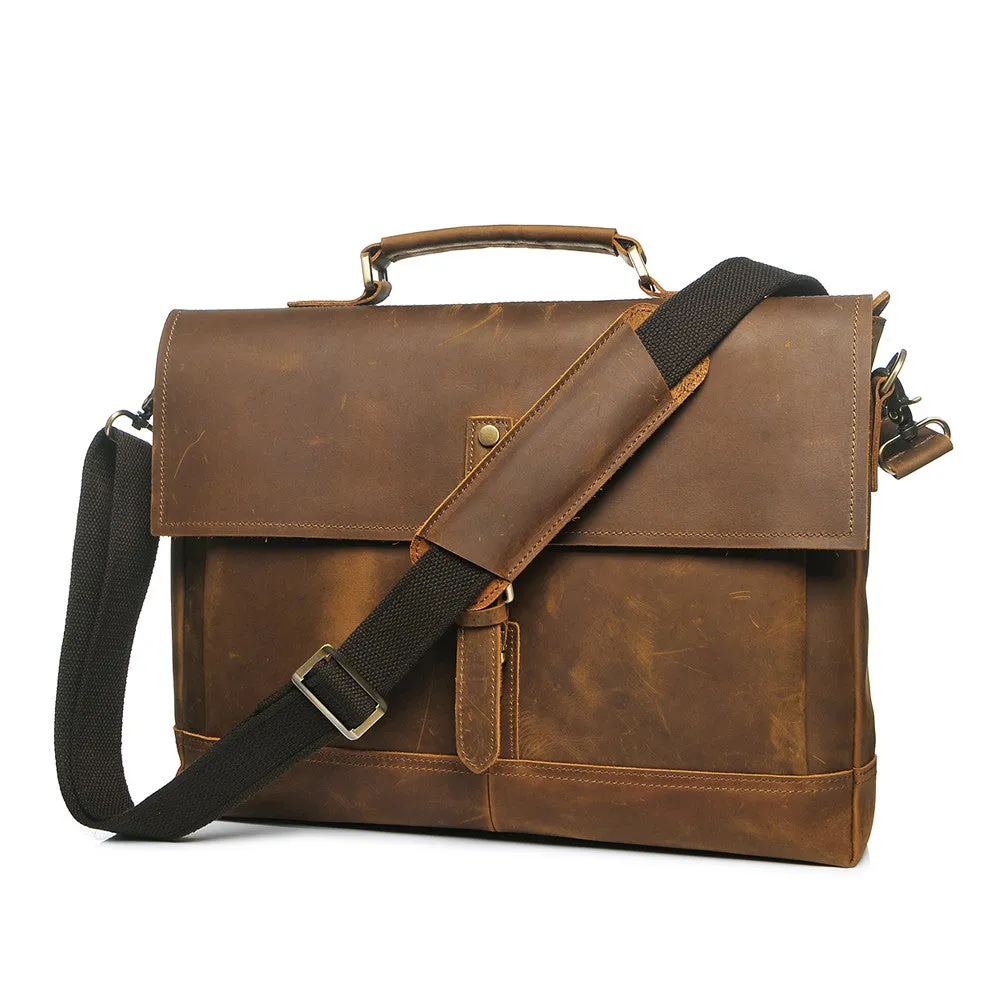 ROCKCOW Mens New Genuine Leather Messenger Bag Business Briefcase Crossbody Bag YD8047