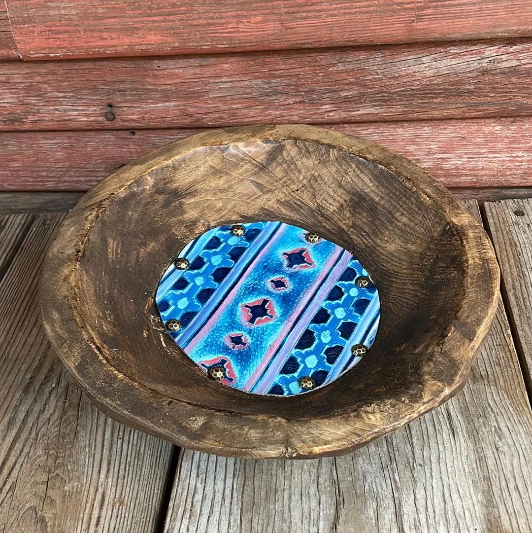 Round Décor Bowl - Medium -  w/ Tucson Sundown Navajo