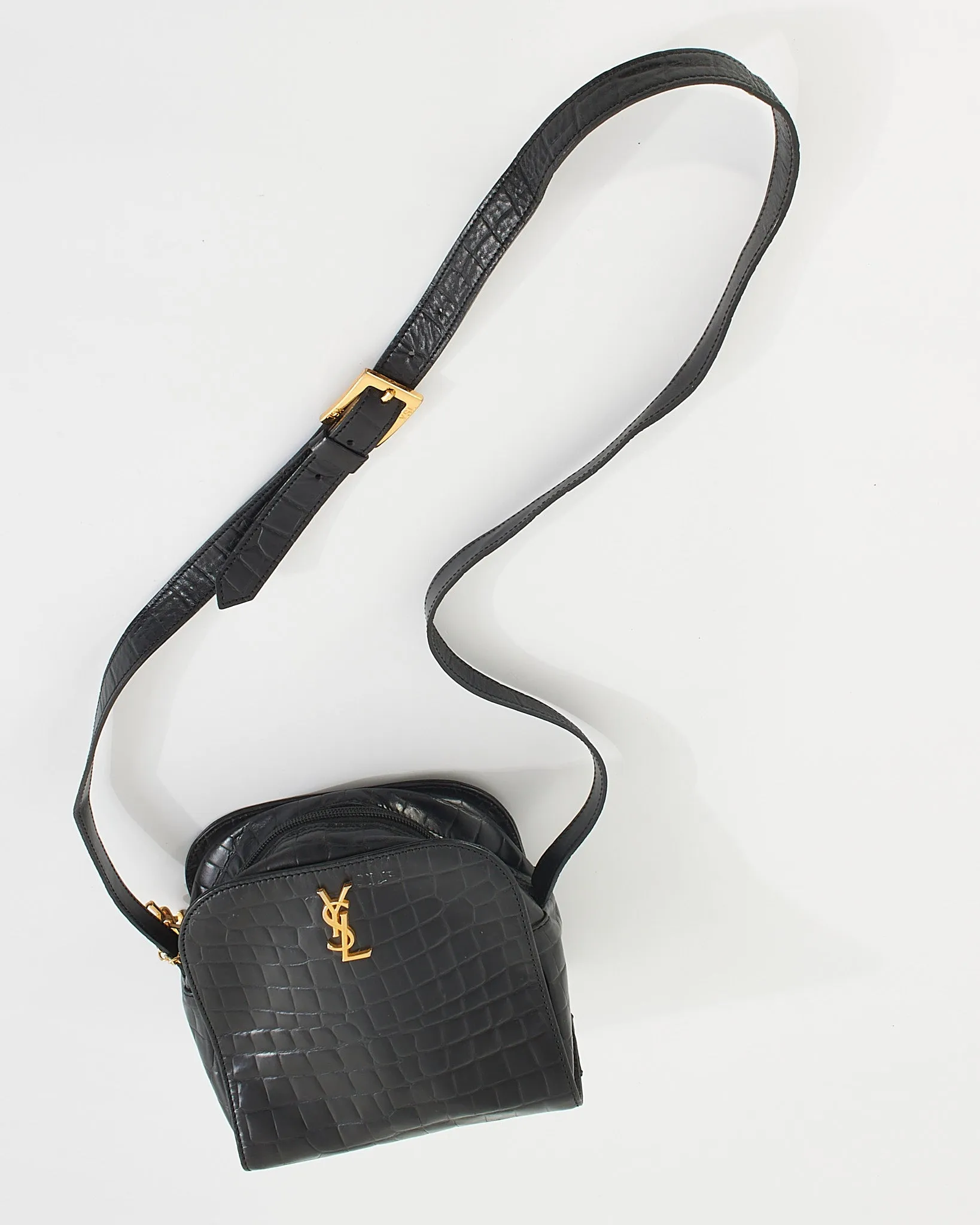 Saint Laurent Black Leather Shoulder Bag