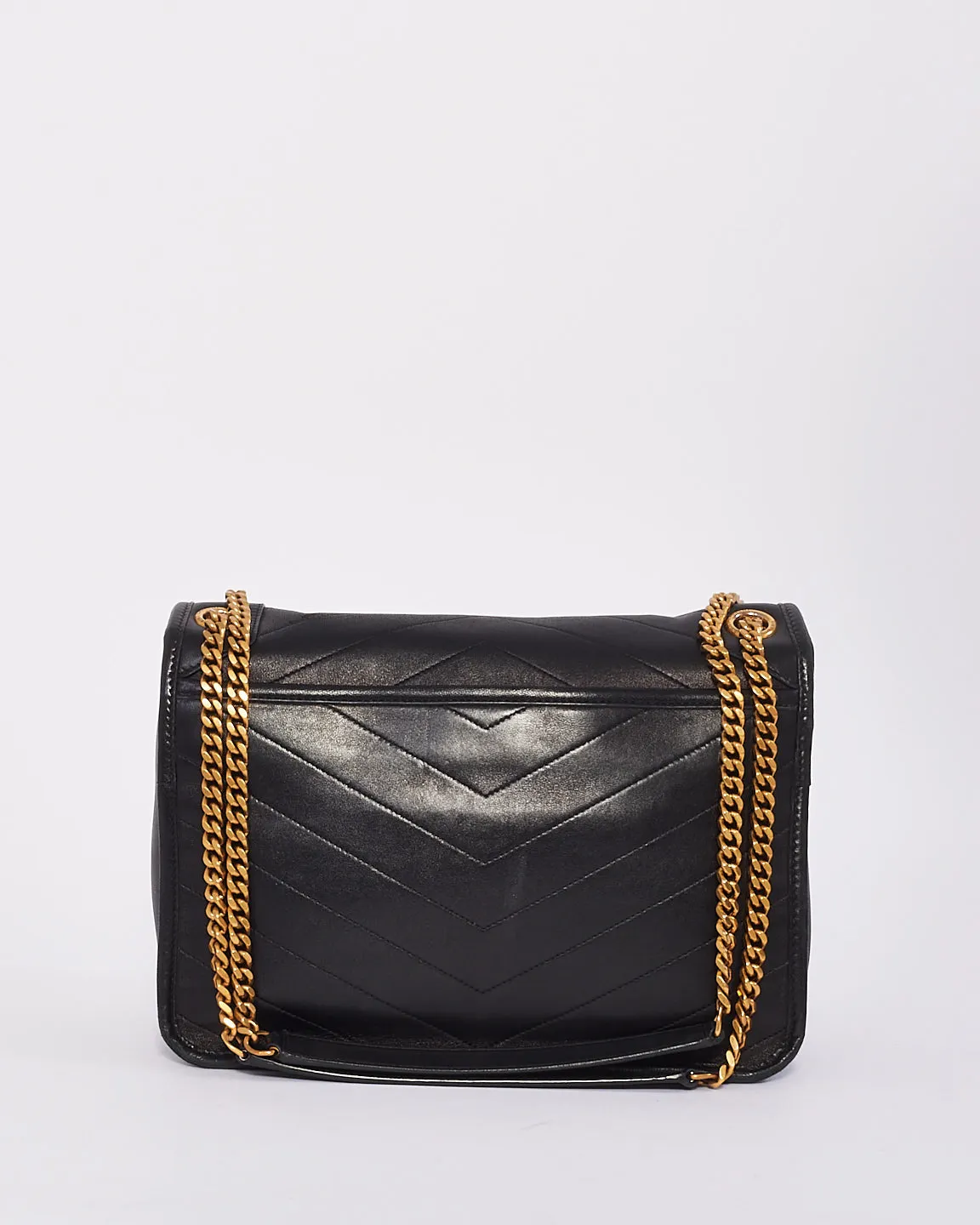 Saint Laurent Black Smooth Leather Medium Nikki Bag
