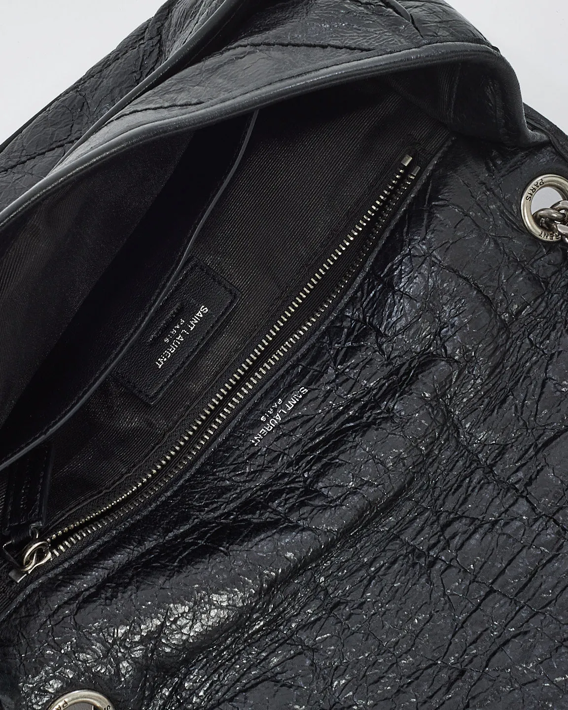Saint Laurent Black Vintage Leather Medium Nikki Shoulder Bag
