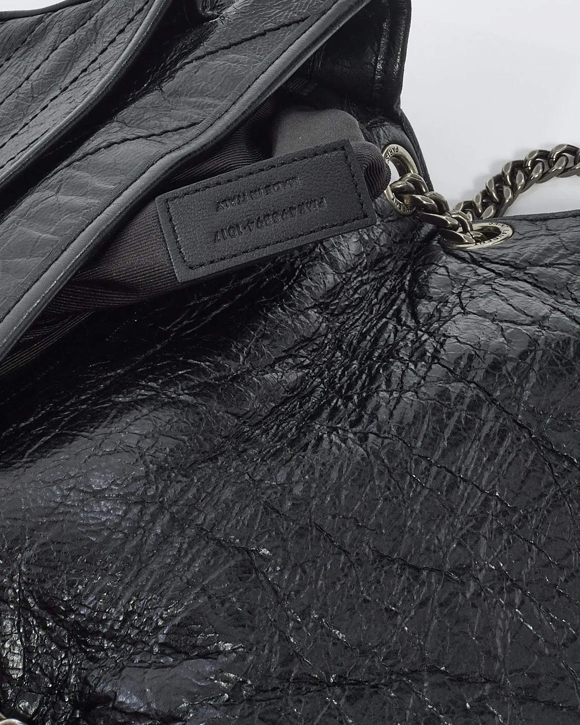 Saint Laurent Black Vintage Leather Medium Nikki Shoulder Bag