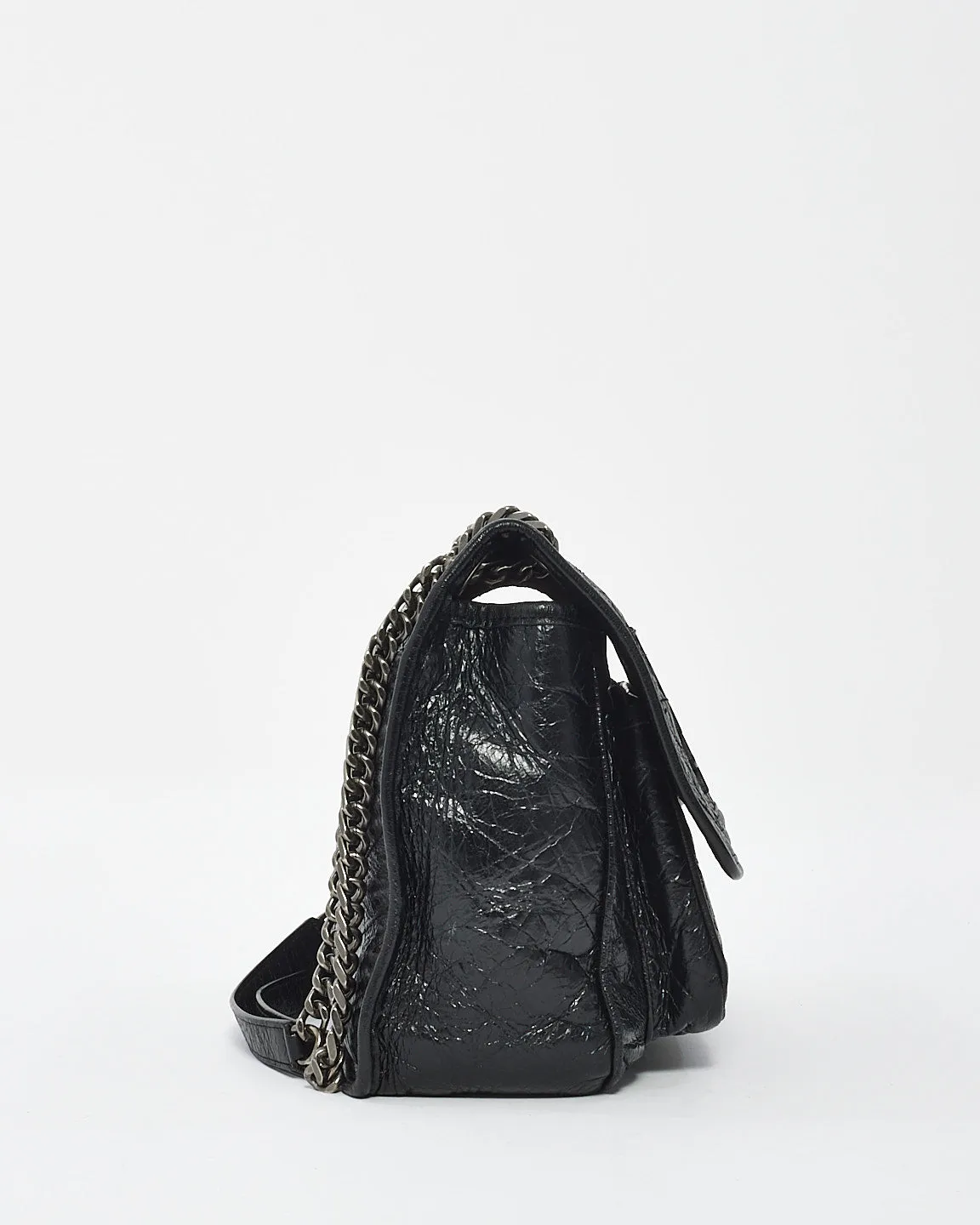 Saint Laurent Black Vintage Leather Medium Nikki Shoulder Bag