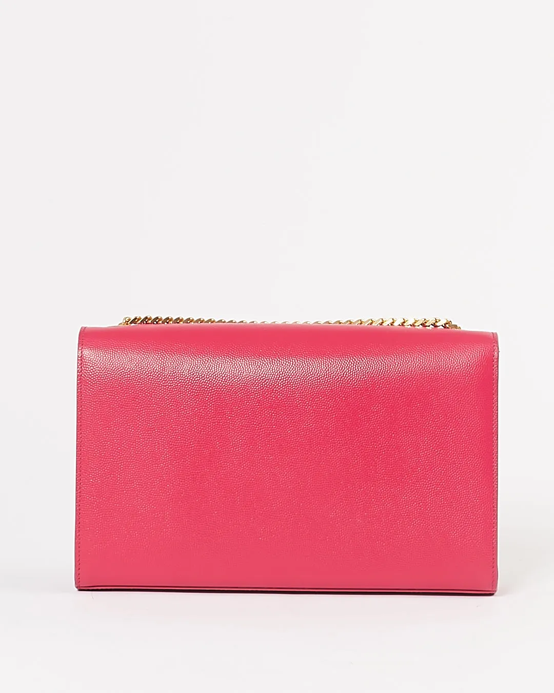 Saint Laurent Fuchsia Grained Leather Medium Kate Chain Bag