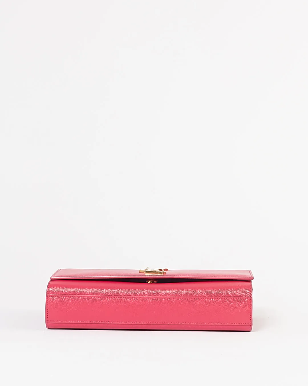 Saint Laurent Fuchsia Grained Leather Medium Kate Chain Bag