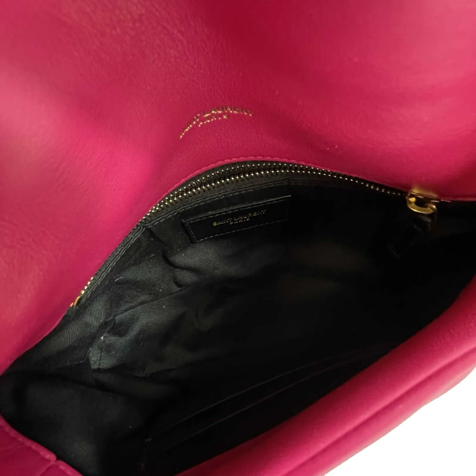 Saint Laurent - YSL - Puffer Toy Bag in Quilted Lambskin Fuschia Pink Crossbody