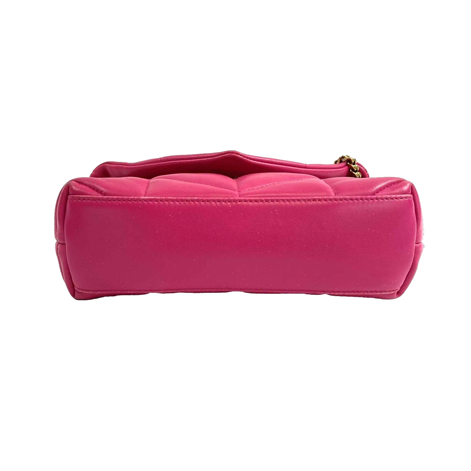 Saint Laurent - YSL - Puffer Toy Bag in Quilted Lambskin Fuschia Pink Crossbody