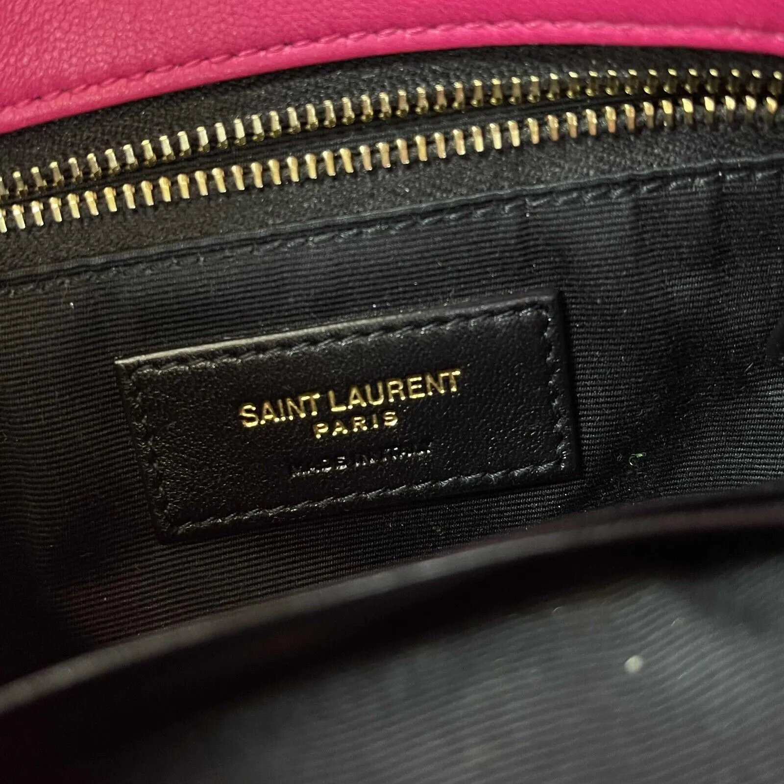 Saint Laurent - YSL - Puffer Toy Bag in Quilted Lambskin Fuschia Pink Crossbody