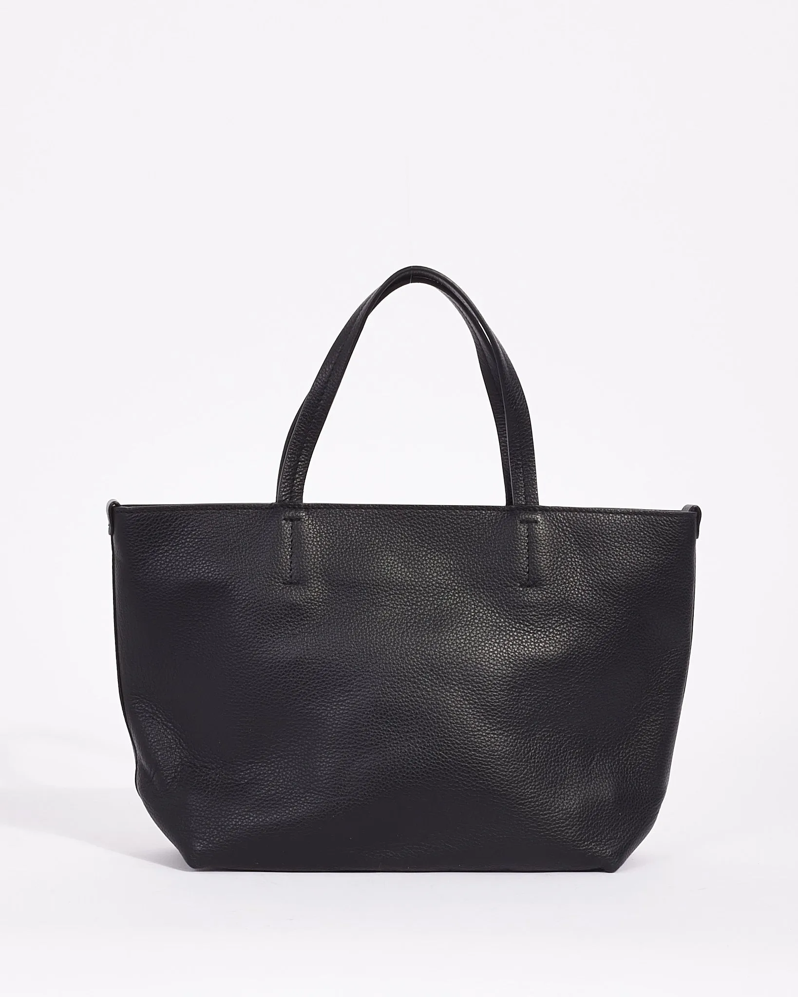 Salvatore Ferragamo Black Leather Small Tote Bag
