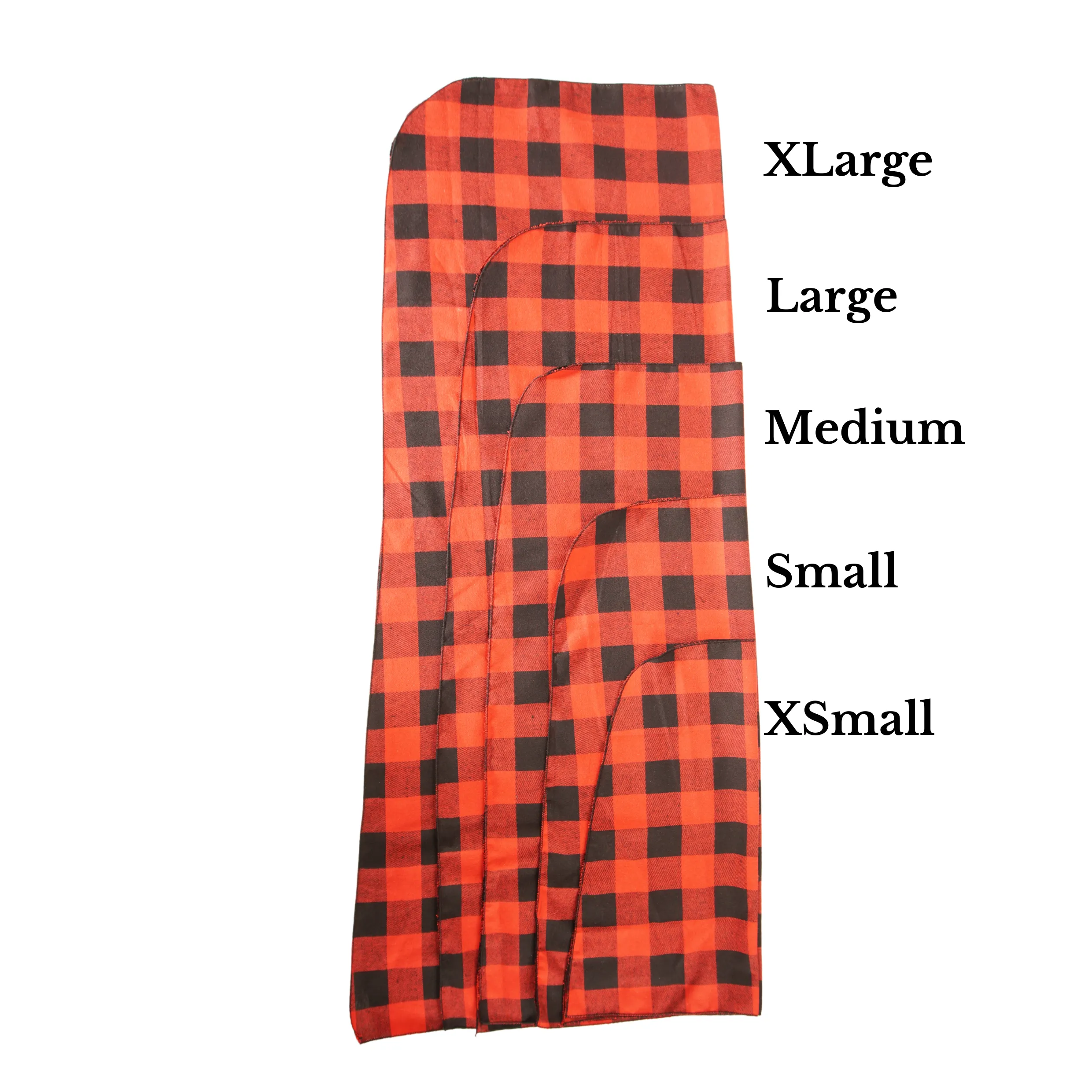 Set of 5 Bonbon Wraps - Red Buffalo Plaid