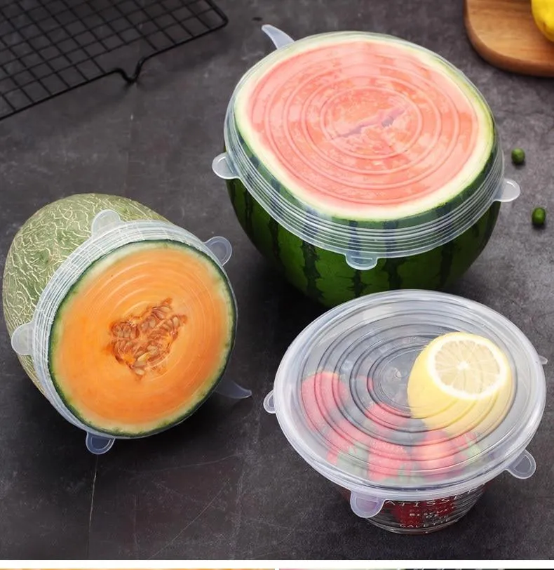 Silicone Stretch Lids - Set For 6