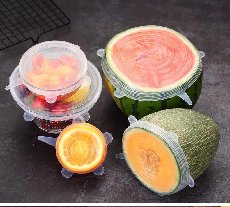 Silicone Stretch Lids - Set For 6